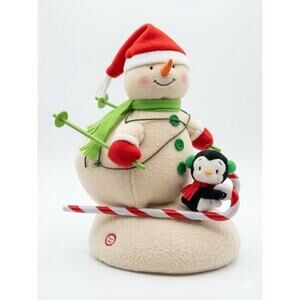 Hallmark Jingle Pals SWOOSHING Duo Plush Snowman Penguin Animated Motion VINTAGE